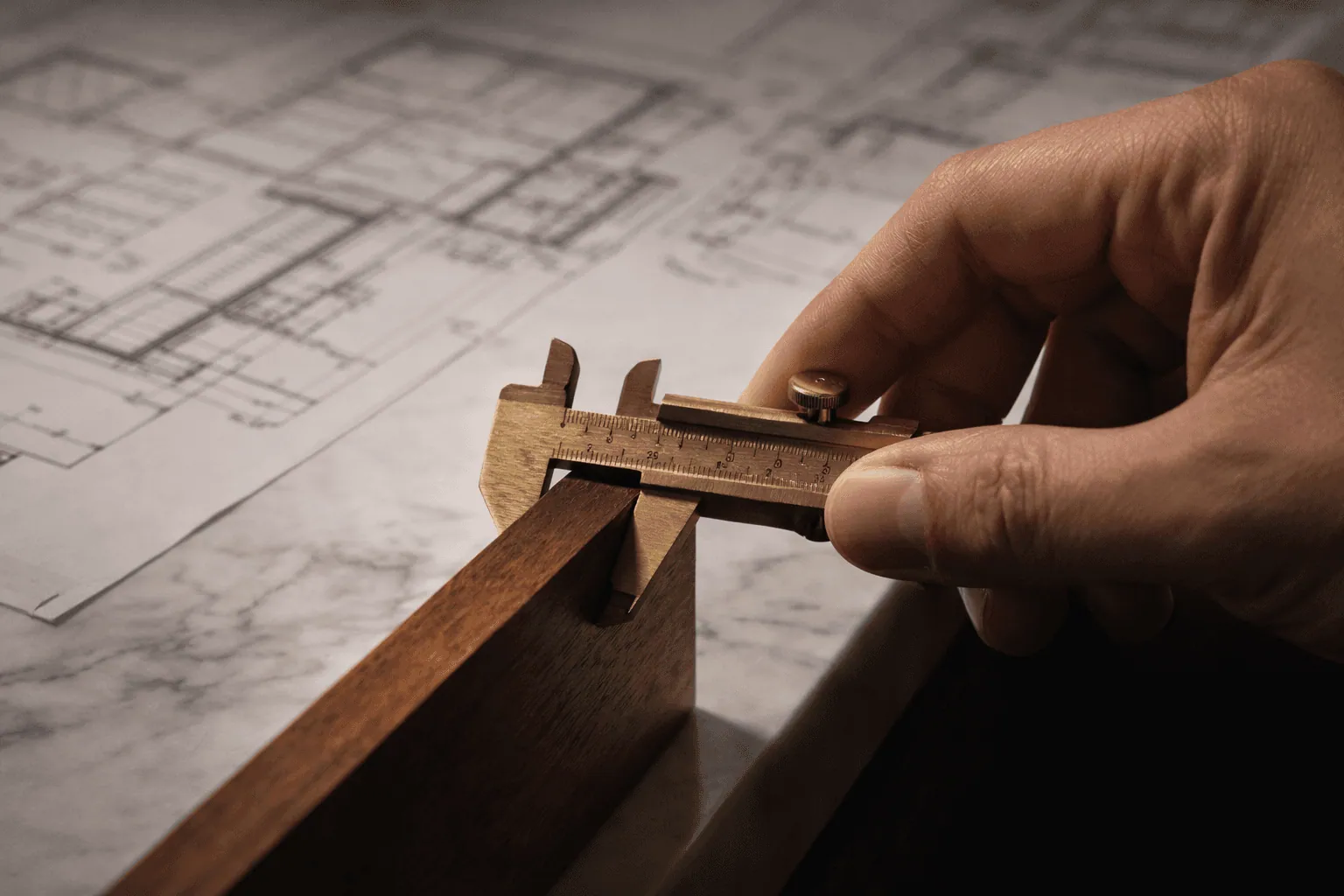 Home office millwork with integrated task lighting by Vallier